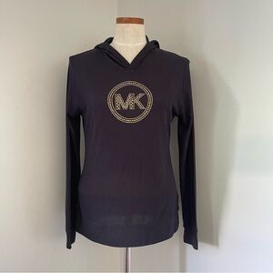 Michael Kors Navy Blue knit hooded top Size medium